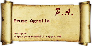 Prusz Agnella névjegykártya